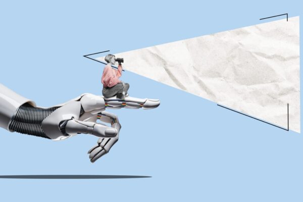 Signpost,-,A,Cyber,Ai,Hand,Shows,The,Business,Woman