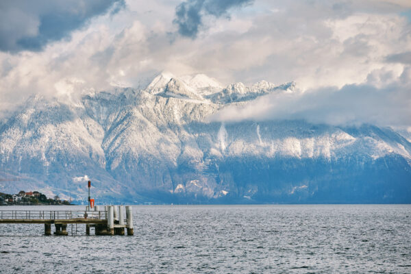 Winter,Landscape,Of,Lake,Geneva,Or,Lac,Leman,,Switzerland