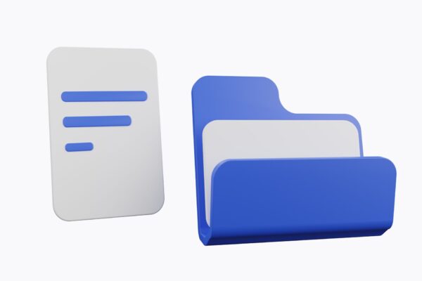 3d,Illutration,Of,Blue,Folder,Icon.,Minimalistic,3d,Icon,Render