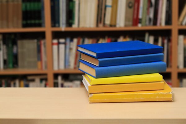 Books,On,Table,In,Library,In,Ukraine,Colors