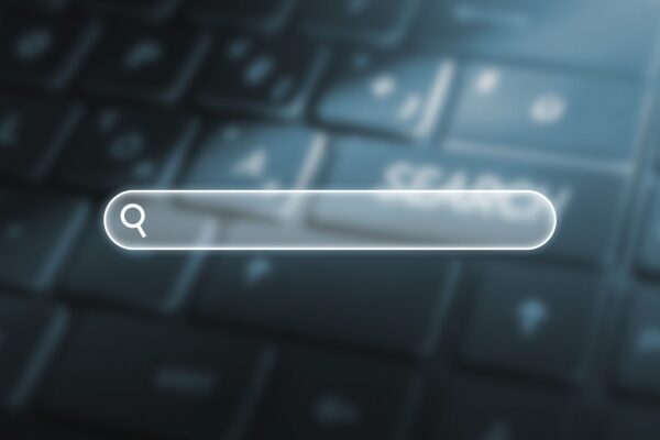 Search,Bar,On,Top,Of,A,Laptop,Keyboard,In,The